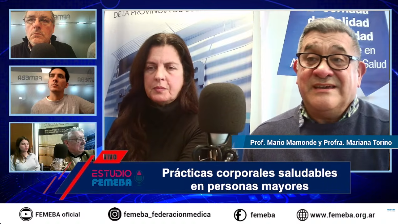 Streaming #23 de Estudio FEMEBA. Prácticas corporales saludables en las personas mayores.